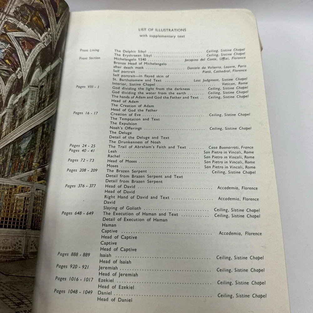 1964‎ Family Bible KJV Michelangelo Illustrations Vincent Price Sears